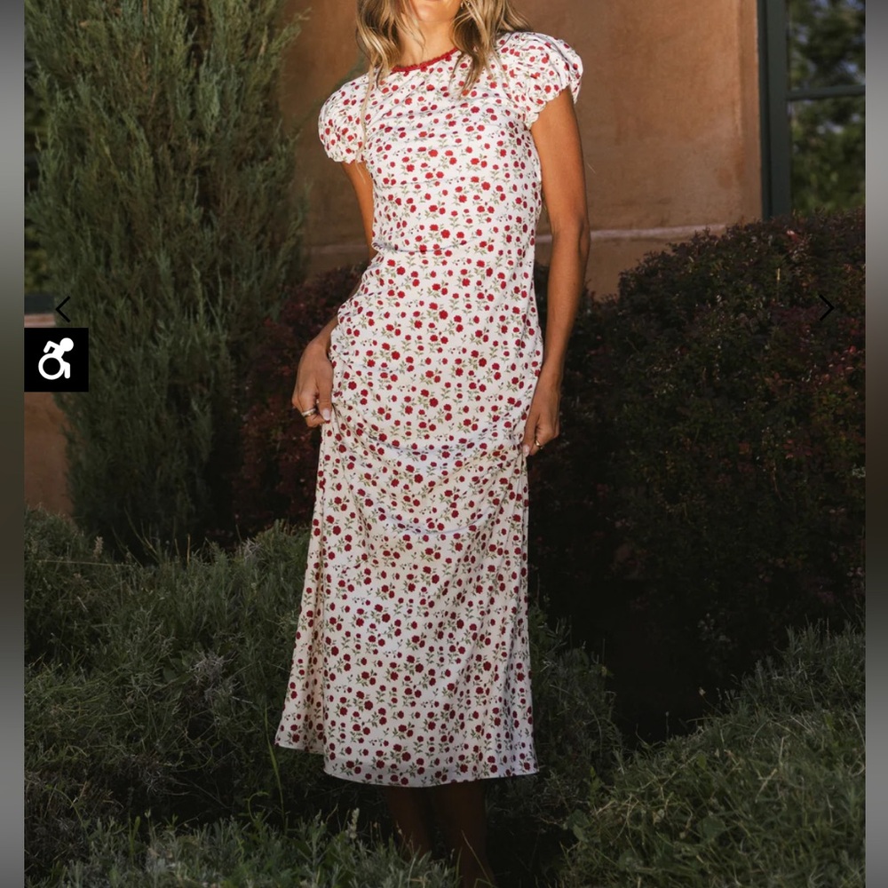 Bohme Ellianna Floral Maxi Dress in Cream Bohme dress - Picture 3 of 11
